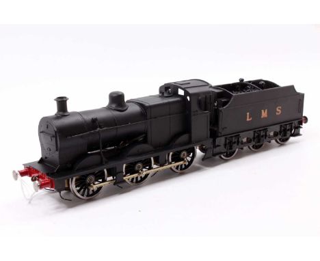 Lima 0 gauge 4F loco &amp; tender LMS black without running number. fitted with a brass chassis, can motor, finescale wheels,