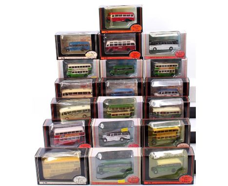 19 boxed EFE 1/76th scale bus and coach models including a Grenadier Coach, Leyland TD1 High Front, Bedford OB Coach and othe