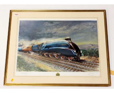 Three various signed limited edition Terence Cuneo and David Weston railway related prints to include a signed Terence Cuneo 