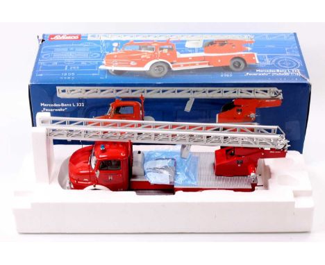 A Schuco 1/18th scale No. 00155 Mercedes Benz L322 Fire Engine, the model requires repair (G-BG)