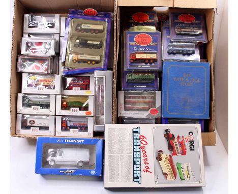 Two trays containing mixed modern issue diecast including various EFE OO/1/76th scale commercial vehicles, specific examples 