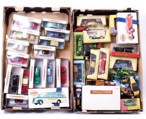 2 trays containing Matchbox Models of Yesteryear and Matchbox Dinky modern issues including DY-S 10 1950 Mercedes Benz Omnibu