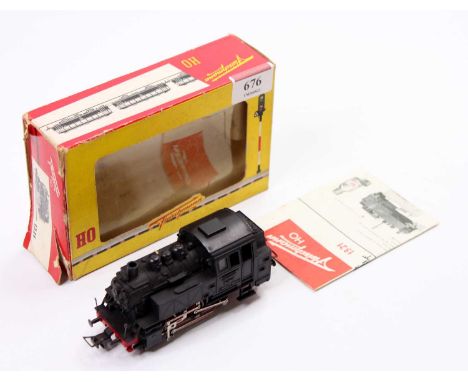 1321 Fleischmann H0 Loco 0-6-0 black loco No.80-005 (E) (BVG)