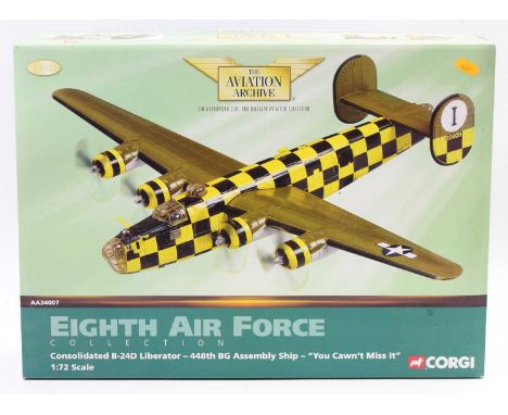 A Corgi Aviation Archive No. AA34007 1/72 scale model of an 8th Airforce Collection Consolidator B-24D Liberator, housed in t