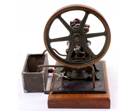 A very well executed model of a vertical single cylinder steam engine comprising of take-off point with oscillating engine fi