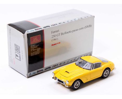 A CMC model No. M-054 1/18th scale model of a Ferrari 250GT Berlinetta Passo Corto SWB dated 1961 finished in yellow, model h