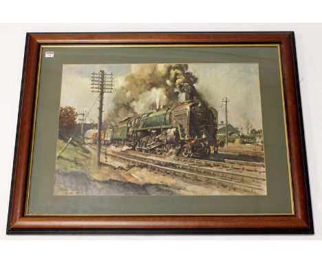 Three framed and glazed Terence Cuneo signed and unsigned prints, signed examples to include Winston Churchill limited editio