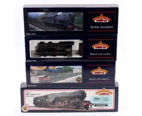 A Bachmann boxed locomotive group, four examples, to include No. 31-854 Class J39 6496 locomotive and tender, a No. 31860 J39