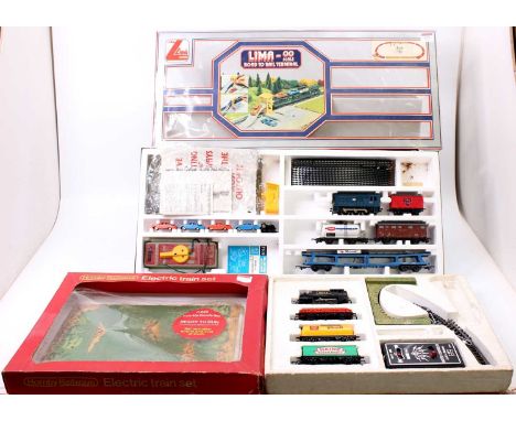Two boxed sets: Lima ‘Road to Rail Terminal’ (E-BVG) and Hornby R522 Pick-up-Goods (G-BP)
