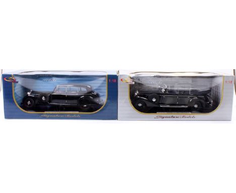 2 Road Signature 1/18th scale diecast - No. 18135 1938 Mercedes Benz 770K Pullman and No. 18129 1938 Mercedes Benz 770K - bot