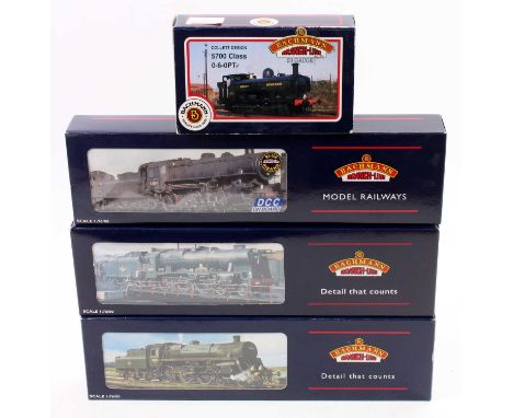 A Bachmann boxed locomotive group, four examples all in original packaging to include a No. 31-902A Clas 57 XX plain back loc