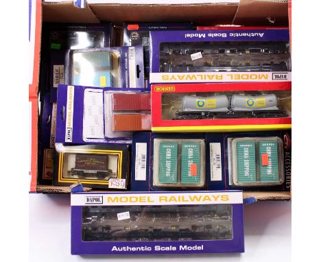 24 various boxed and carded 00 gauge items of rolling stock and accessories to include Hornby, Dapol, Bachmann, and others, s