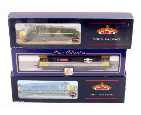A Bachmann boxed locomotive group, three examples, to include No. 32-700 Leicestershire and Derbyshire Yeomanry Class 46 dies