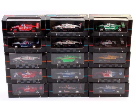 15 Onyx Indy Collection 1/43rd scale models of various teams and drivers to include No. 217 Mario Andretti's Lola, No. 230 Ed