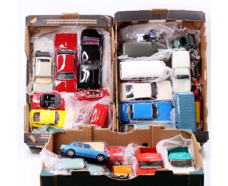 3 trays containing a quantity of 1/18th scale diecast, mixed manufacturers and models to include Sun Star Triumph GT6 Mk3, Ro