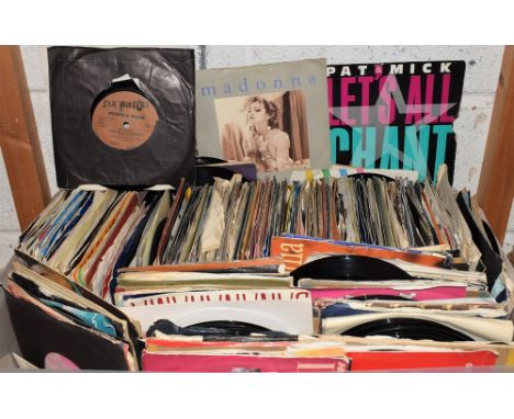 Vinyl Records - 6" singles - inc  Queen, The Vapors, Mike Oldfield, T Rex, Elvis Costello, Pet Shop Boys, Slade, Simple Minds