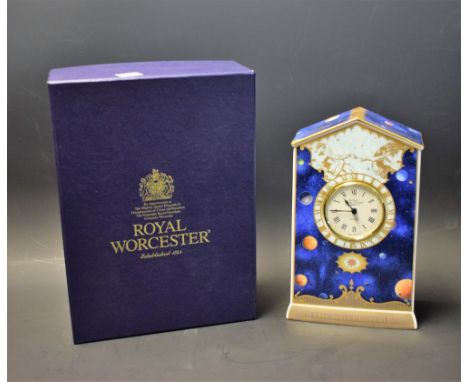 A Royal Worcester clock, To Celebrate The Millennium, 2000AD,  limited edition 1640/2000, boxed with certificate