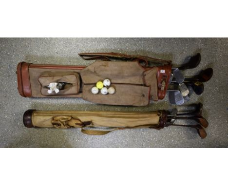 Golf - a quantity of vintage golf clubs, including MacDonald niblick, Walker Barry 8 putter, Morten Special putter, Spalding 