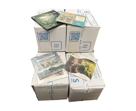 Collection of vinyl LP records in six boxes, mainly Jazz and Classical, including Schubert Boult, Emma Johnson and Her Romant