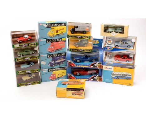 Corgi diecast model vehicles to include: Golden Oldies Collection, Classic Models Collection, a Corgi for Mattel Super Electr