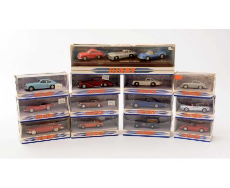 Dinky for Matchbox The Dinky Collection Classic diecast model cars, including: a Classic Sports Car Series I, three car set, 