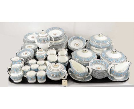 A Wedgwood ‘Florentine’ pattern tea, coffee and dinner service, including: three twin handled tureens and covers; two sauce b