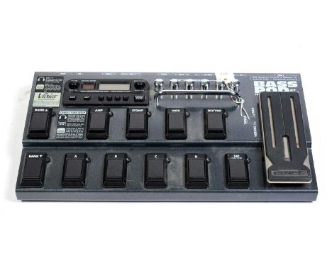A Line 6 Bass pod XT Live pedal operated tone controller, with manual, in original box. (no power supply)