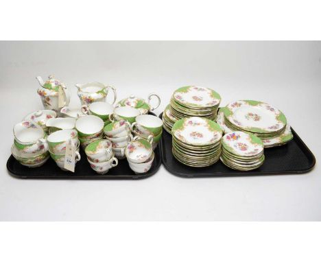A Paragon ‘Rockingham’ pattern tea and coffee service, including: tea pot; coffee pot; water jug; two cream jugs; four sugar 