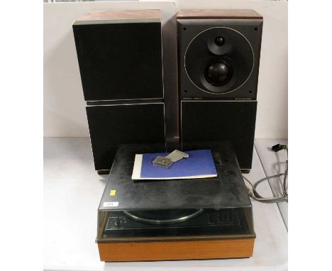 A Garrard AP76 Transcription turntable; with original manual and a spare replacement stylus; together with a pair of Bang &am