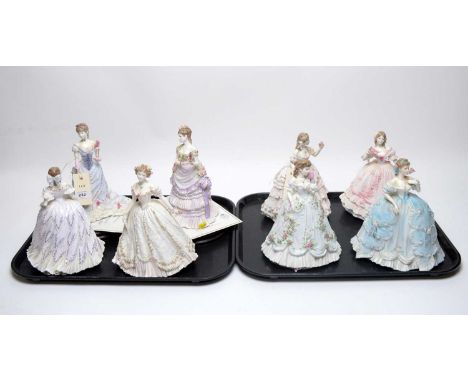 Two Royal Worcester Splendour at Court figures, sculpted by John Bromley, including ‘The Golden Jubilee Ball’; and ‘A Royal P