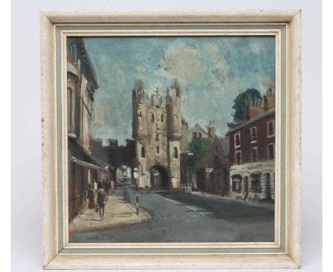 Y STANLEY ORCHART (1920-2005) View of Micklegate York, oil on board, signed, dated 1960 to reverse, 12" x 12", framed (subjec