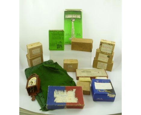 A QUANTITY OF EARLY "SUBBUTEO" TABLE SOCCER, includes, pitch, flood lighting, goals, teams etc., some original boxes, teams i