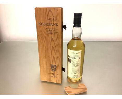 Rosebank, aged 12 years, Flora &amp; Fauna, Single Malt Scotch Whisky 70cl, 43% volume, wooden cased.