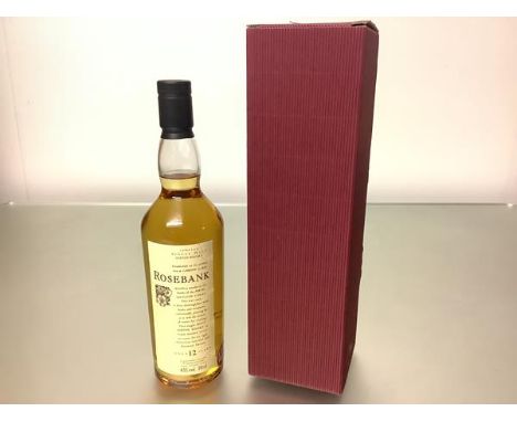 Rosebank, aged 12 years, Flora &amp; Fauna, Single Malt Scotch Whisky 70cl, 43% volume, in a cardboard case.