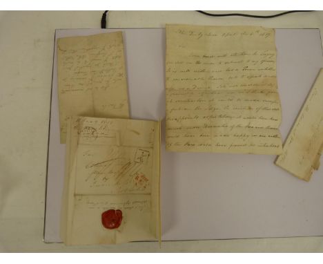 Letters.&nbsp;3 manuscript letters from John Kemble, the actor, Theatre Royal, Drury Lane &amp; elsewhere, 1819 (tears); also