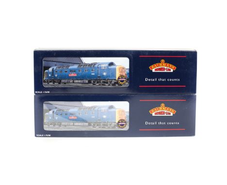 2 Bachmann Model Railways locomotives. 2x BR Class 55 Deltic Co-Co diesels, - The Kings Own Yorkshire Light Infantry RN 55002