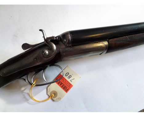 *A DB 12 bore top lever non ejector hammer gun, by G E Lewis &amp; Sons, Birmingham, number 13992, 47” overall, blued barrels