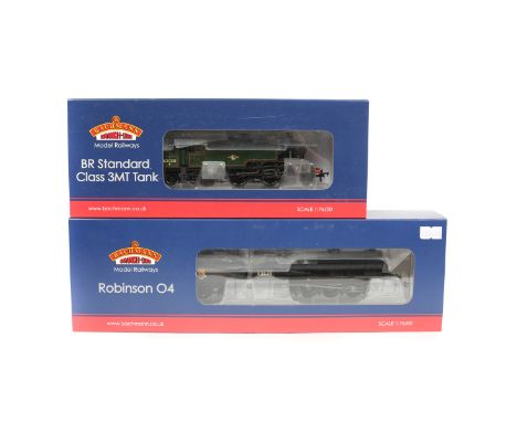 2 Bachmann Model Railways locomotives. A BR Robinson Class 04 2-8-0 tender locomotive RN 63635 (31-002), in lined back livery