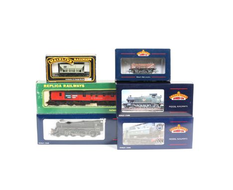 3 Bachmann Model Railway locomotives and freight wagons by Bachmann, Mainline, Lima, Dapol etc.  A BR Standard Class 4MT 4-6-