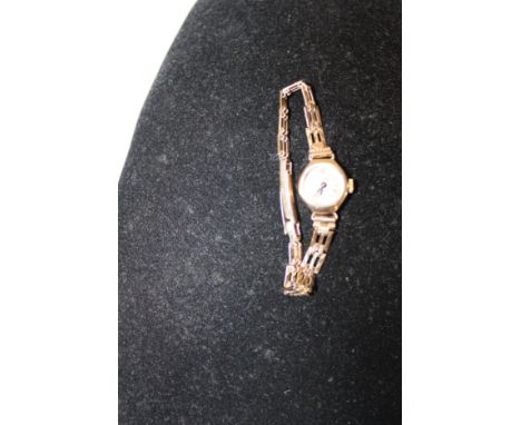 A vintage Ladies 9ct gold body &amp; strap cocktail watch 