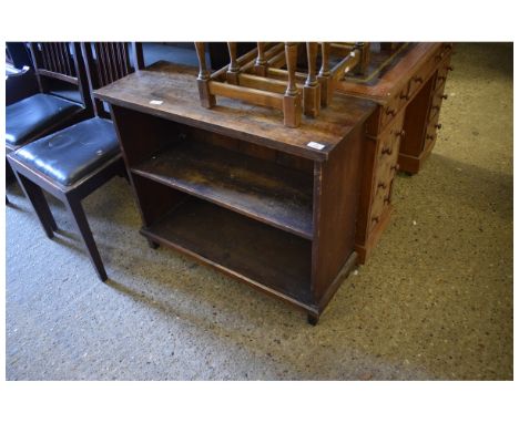 OAK TWO SHELF BOOKCASE 