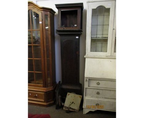 EARLY 19TH CENTURY OAK LONGCASE CLOCK (A/F) 