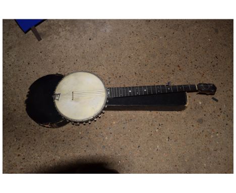 VINTAGE BANJO IN CASE (CASE A/F) 