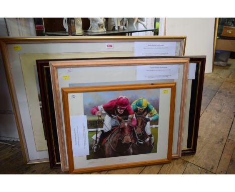Max Brandrett, 'Head to Head', signed and numbered 6/250, colour print, I.38.5 x 60cm; together with three other limited edit