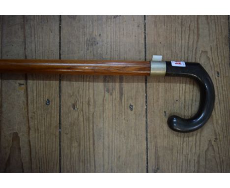 An antique horn handled swordstick.