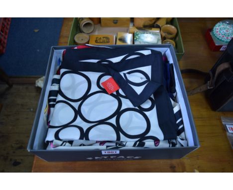 A quantity of vintage silk scarves, to include a Hermes 'Les Artficiers' pattern; a BOAC example; and other examples by Jacqm