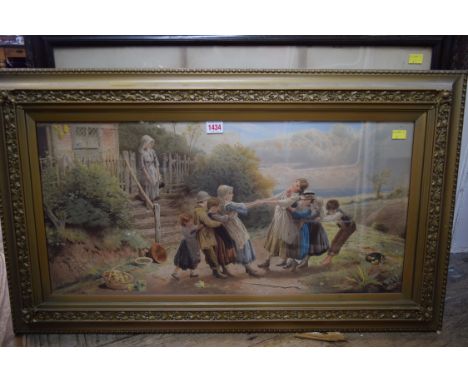 After Miles Birket Foster, a chromolithograph; together with a Pears print; and another similar. (3)