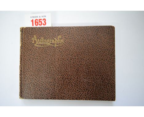 An old autograph album.  Condition Report: The inscription on the first page reads: To Mr G S Whitehorn with best wishes for 