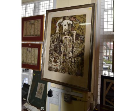 Keith Michell, self portrait of himself as Henry VIII, signed and dated Xmas 72, further inscribed 'Dearest Mom & Pop', artis