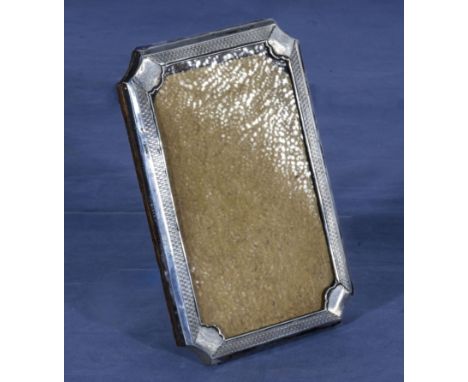 Small silver engine turned photo frame Birmingham 1925 makers mark SML. size 6"x 4". 